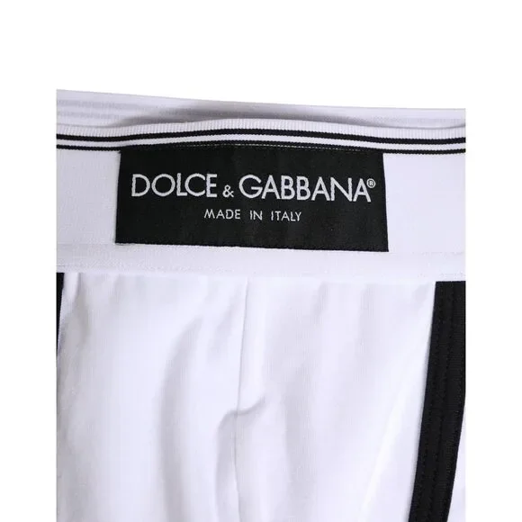 Dolce & Gabbana White Cotton Men Regular Boxer Underwear
